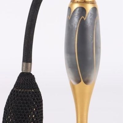 Sale Photo Thumbnail #382: ANTIQUE DEVILBISS GOLD AND BLACK PERFUME ATOMIZER