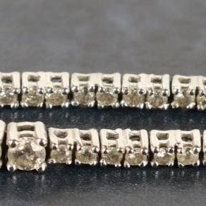 Sale Photo Thumbnail #300: 14K WHITE GOLD DIAMOND LINEAR DROP EARRINGS