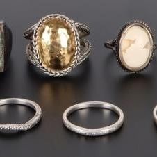 Sale Photo Thumbnail #5: STERLING SILVER COLLECTIBLE LADIES RINGS - (18)
