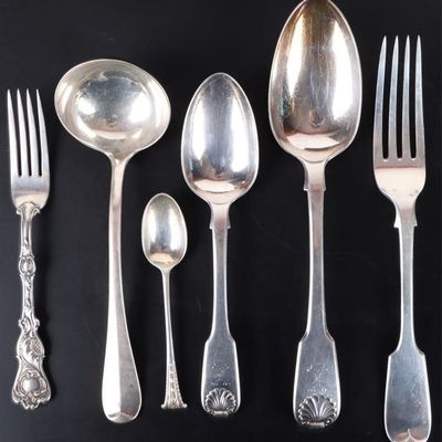 Sale Photo Thumbnail #117: FRANCIS HIGGINS STERLING SILVER UTENSILS LOT OF 6
