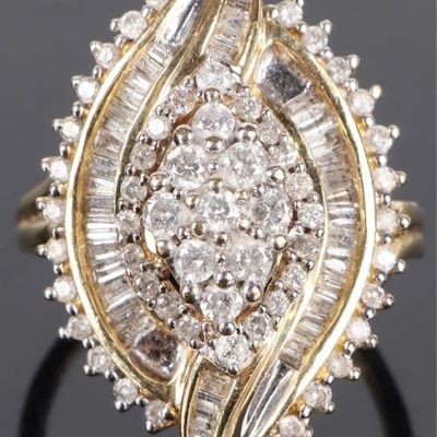 Sale Photo Thumbnail #156: 2.88CTW DIAMOND 10K YELLOW GOLD  LADIES RING