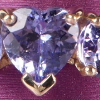 Sale Photo Thumbnail #173: 10K YELLOW GOLD LADIES RING W/ TANZANITE GEMSTONES