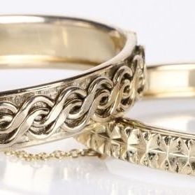 Sale Photo Thumbnail #17: WHITING & DAVIS CO. GOLD-TONE BRACELET LOT (2)