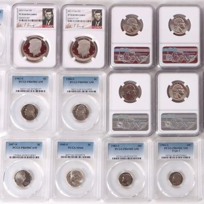 Sale Photo Thumbnail #368: ASSORTED U.S. PF/MS NGC GRADED COINAGE - (17)