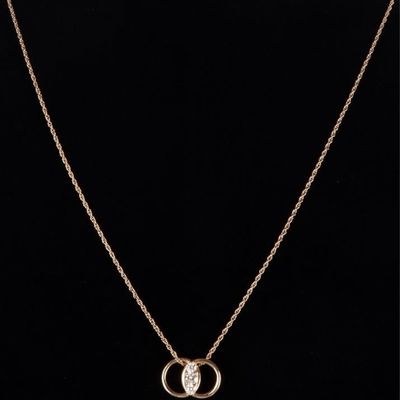 Sale Photo Thumbnail #186: 14K YELLOW GOLD NATURAL DIAMOND LADIES NECKLACE