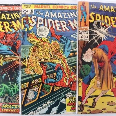 Sale Photo Thumbnail #245: THE AMAZING SPIDER-MAN #54, #132, & #133 ~HIGH