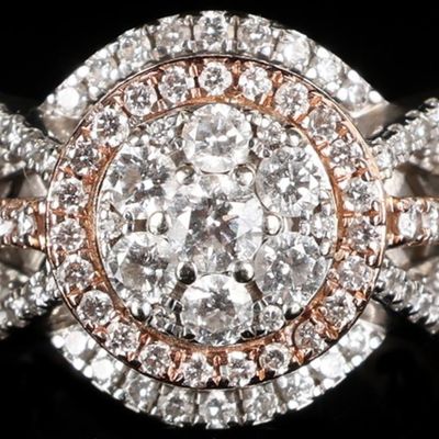 Sale Photo Thumbnail #100: 1.6 CTW 106 DIAS 14K WHITE/ROSE GOLD LADIES RING