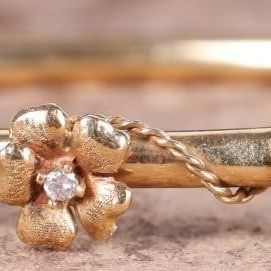 Sale Photo Thumbnail #199: 14K YELLOW GOLD NATURAL DIAMOND FLORAL BRACELET