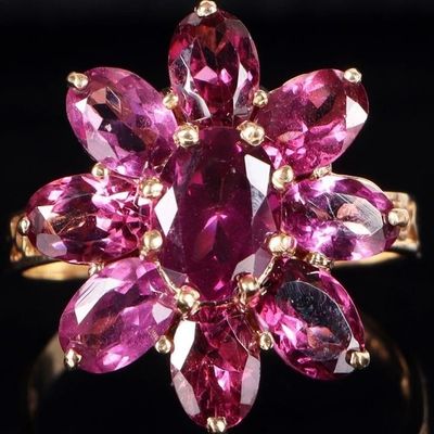 Sale Photo Thumbnail #176: 10K YELLOW GOLD LADIES RING W/ SYNTH TOURMALINE