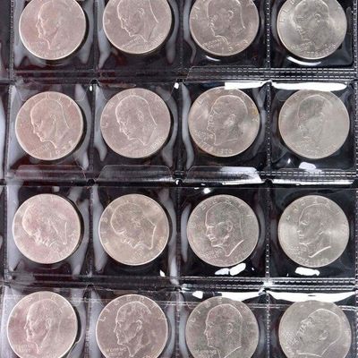 Sale Photo Thumbnail #360: ASSORTED 1970'S EISENHOWER DOLLARS - (16)