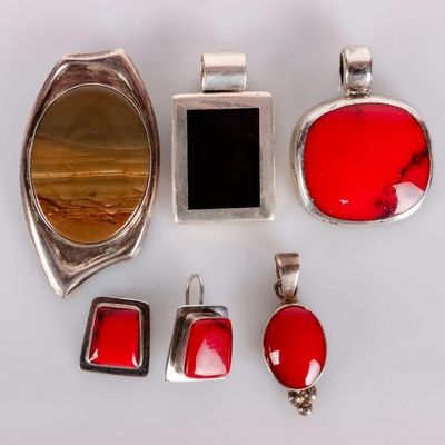 Sale Photo Thumbnail #22: STERLING SILVER LADIES PENDANTS & EARRINGS (5)