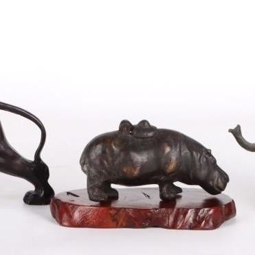 Sale Photo Thumbnail #208: DETAILED CAST IRON ANIMAL SCULPTURES (3)