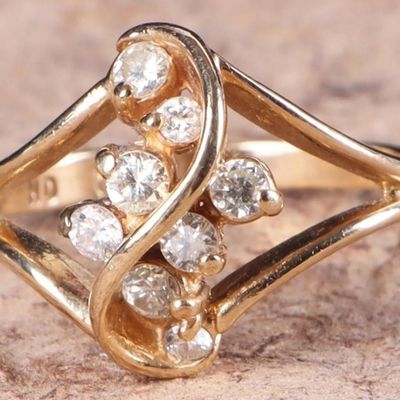 Sale Photo Thumbnail #78: 14K YELLOW GOLD NATURAL DIAMOND LADIES RING