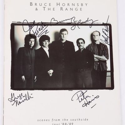 Sale Photo Thumbnail #435: AUTOGRAPHED BRUCE HORNSBY & RANGE TOUR BOOK '88-89