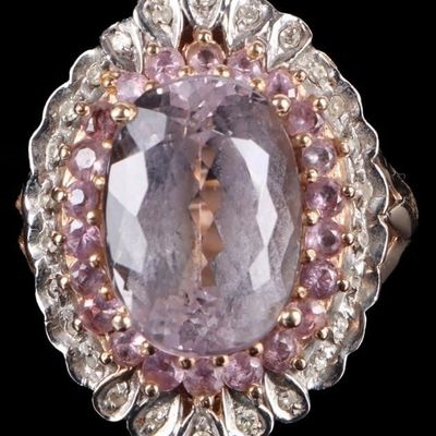 Sale Photo Thumbnail #93: 7.5CT ROSE DE FRANCE AMETHYST 14K YELLOW GOLD RING
