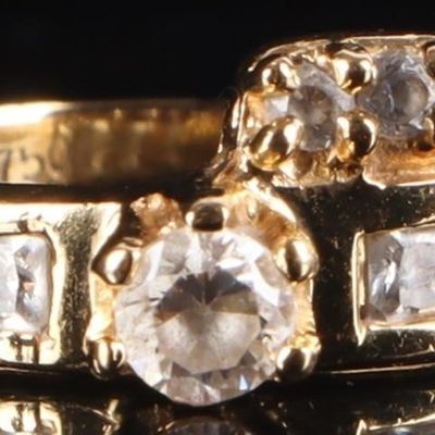 Sale Photo Thumbnail #58: 18K YELLOW GOLD LADIES RING W/ CUBIC ZIRCONIUM