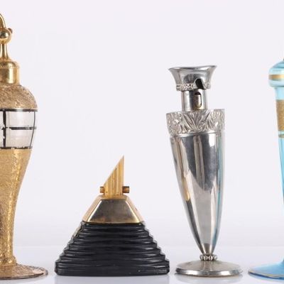 Sale Photo Thumbnail #383: ANTIQUE/VINTAGE DEVILBISS PERFUME ATOMIZERS (4)