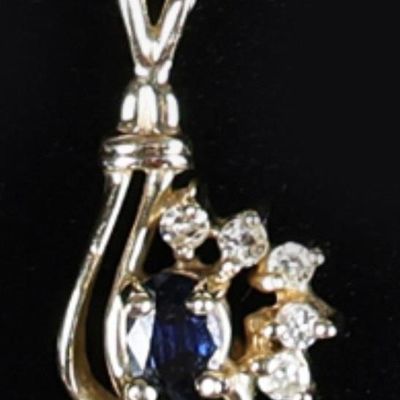 Sale Photo Thumbnail #191: 14K YELLOW GOLD TOPAZ & DIAMOND LADIES NECKLACE
