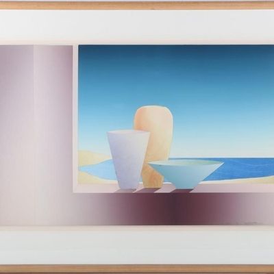 Sale Photo Thumbnail #402: DANIEL ABBOTT "THE WAVE" 12/100 PAPER COLLAGE