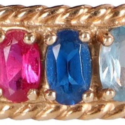 Sale Photo Thumbnail #171: 10K YELLOW GOLD LADIES RING W/ MULTICOLOR SPINEL