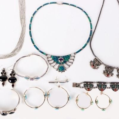 Sale Photo Thumbnail #276: STERLING SILVER LADIES JEWELRY SETS LOT OF 6