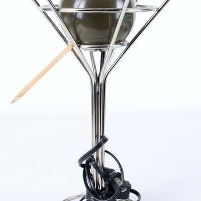 Sale Photo Thumbnail #44: VINTAGE 93 OLIVE MARTINI BAR LAMP DAVID KRYS 14.5"
