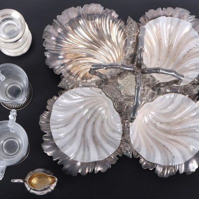 Sale Photo Thumbnail #114: MIXED STERLING SILVER & SILVERPLATE ANTIQUES