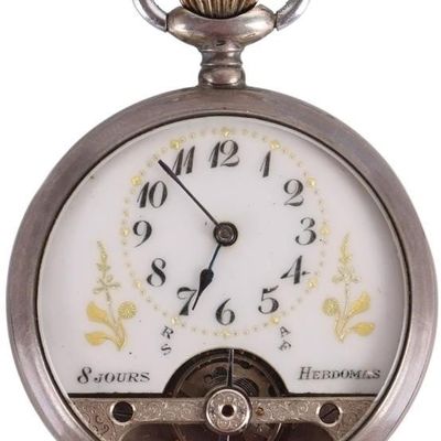 Sale Photo Thumbnail #29: ANTIQUE HEBDOMAS 8 DAYS SPRING BREGUET POCKETWATCH