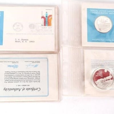 Sale Photo Thumbnail #331: ASSORTED 0.925 SILVER COMMEMORATIVE COIN/MEDALS(6)