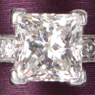 Sale Photo Thumbnail #55: GIA CERT VS2 1.27CTDIAMOND PLATINUM RING SET