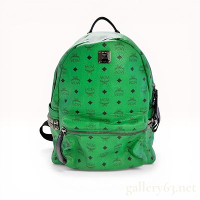 MCM Visetos Large Stark Backpack in Green