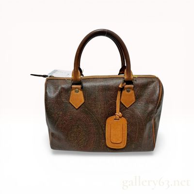 Etro Paisley Coated Canvas Boston Bag