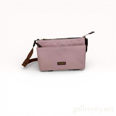Blue Label Crestbridge Pink Nylon Crossbody Bag