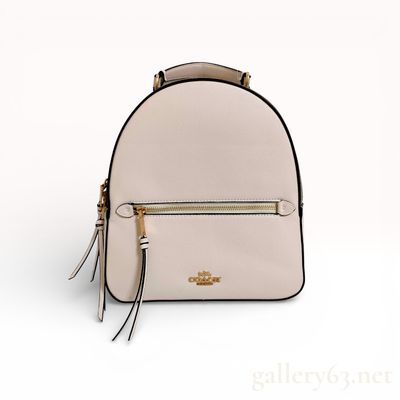 Coach Jordyn Backpack in Signature Canvas and Chalk Leather