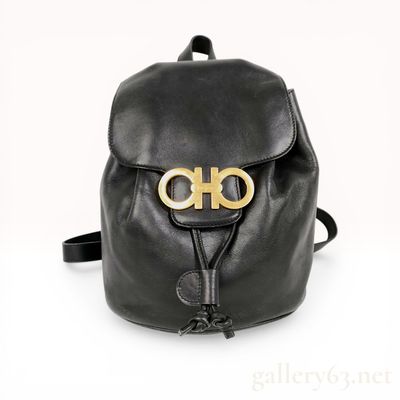Salvatore Ferragamo Gancini Leather Backpack