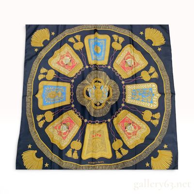 Hermes Poste et Cavalerie Silk Scarf by Philippe Ledoux