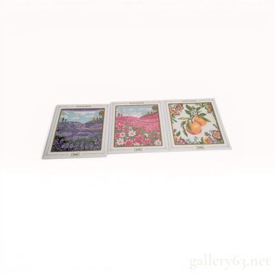 A Trio of Feiler Four Seasons German Chenille Handkerchiefs