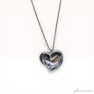 Tiffany & Co. Elsa Peretti Sterling Silver Full Heart Pendant Necklace