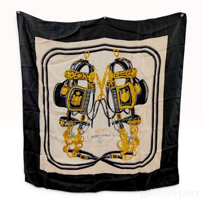 Hermes Brides de Gala Silk Twill Scarf 90