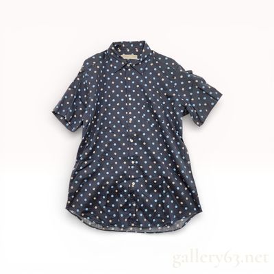 Etro Men's Short-Sleeved Cotton Shirt with Baseball and Polka Dot Motif