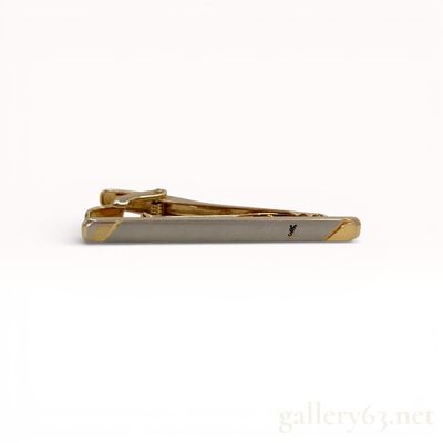 Yves Saint Laurent Tie Bar with Logo Detailing, with Box