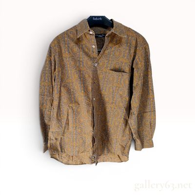 Christian Dior Monsieur Vintage Paisley Long-Sleeve Button-Down Shirt