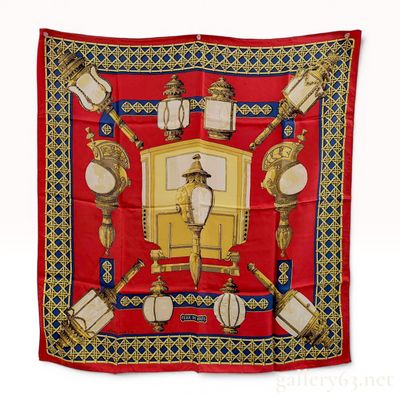 Hermes Paris Feux de Route Silk Carre 90 Scarf