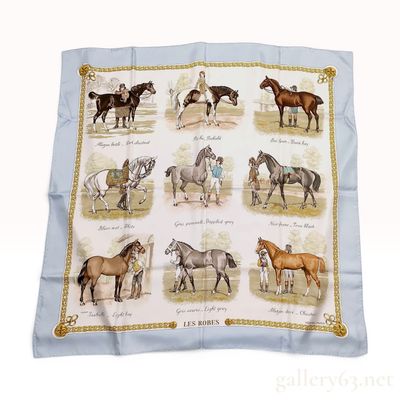Hermes Les Robes Silk Scarf by Philippe Ledoux with Box