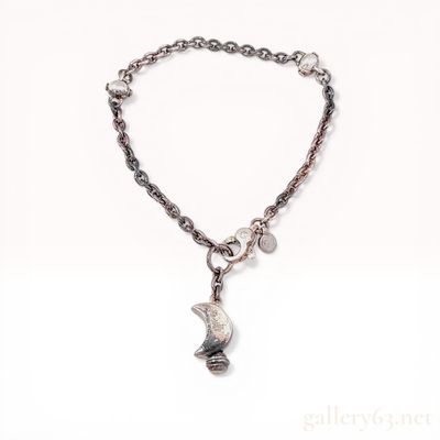 MECCA Italy Sterling Silver Moon Charm Bracelet
