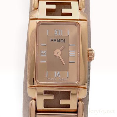 Fendi Orologi Classico Rose Gold-Tone Stainless Steel Watch 006-1200L-437 with Box