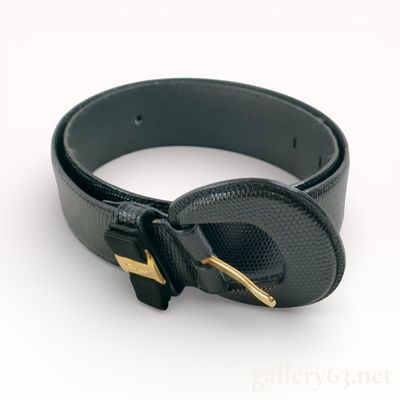 Salvatore Ferragamo Vara Ribbon Lizard Belt
