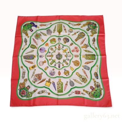 Hermes Qu importe le flacon Silk Carre 90 Scarf with Box