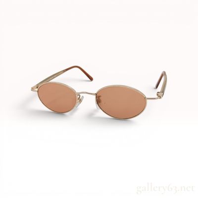 Etro ESG006 GPB Gold-Tone Metal Oval Sunglasses