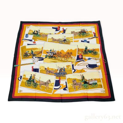 Hermes Silk Scarf Attelages Pattern
